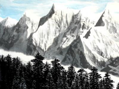 李兵山水作品《玉峰》上拍成功書畫網（微）拍第二十四期