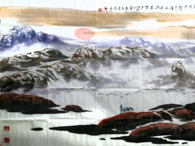 青海省美協(xié)名譽主席白墨最新山水畫作賞析