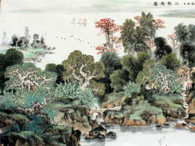 海南美協理事張華忠畫作入“時代嶺南&#8226;粵桂瓊三省實