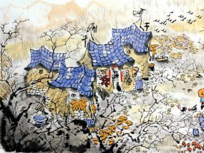 蘇君良畫作《秋染故鄉(xiāng)》入成功書畫網(wǎng)（微）拍第二十八期