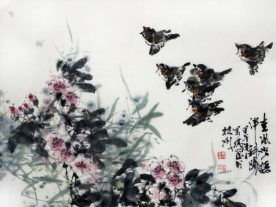 張萬琪花鳥作品入拍成功網（微）拍第二十九期拍賣