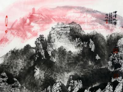 胡寶利山水畫作入成功書畫網（微）拍第二十九期