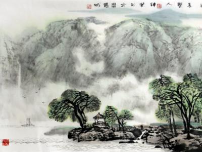 墨色絢爛 層林盡染——張連貴山水畫佳作亮相“2018首屆文化藝術(shù)品（銀川）博覽會成功美術(shù)館名家精品展”
