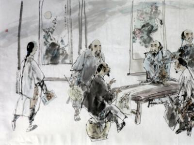 馬自強人物畫作《揚州八怪雅集》入成功書畫網（微）拍第
