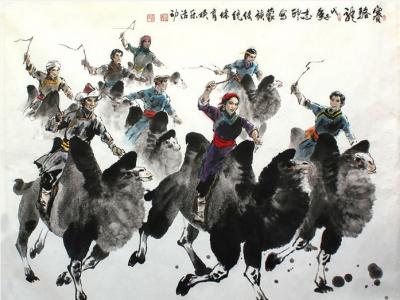 楊志印畫作《賽駝圖》入成功書畫網（微）拍第五十四期