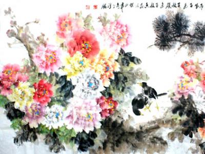 王祖銘畫作入展“丹青花鳥 綠肥紅瘦·成功美術館丙申春