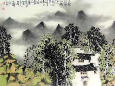 馬志剛山水畫再次上拍成功書畫網（微）拍