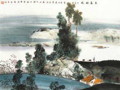 阮江華山水畫作品入成功書畫（網）微拍五十六期