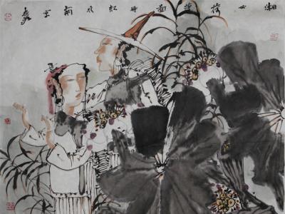 畫家徐志敏參加“2013——2014年度人物繪畫作品展”
