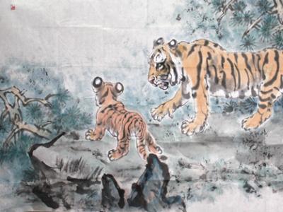 當代畫虎名家荊振初作品將在《神州詩書畫報》刊登