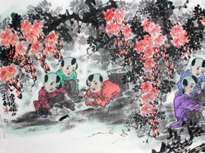 墨筆憶童年——胡新利人物畫賞析