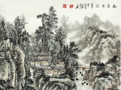氣勢雄渾壯山水——吉成方山水作品賞析