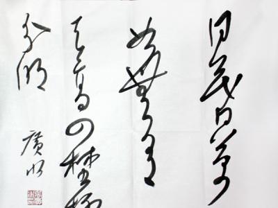 巢湖市書協副主席吳廣水簽約蘭州成功美術館