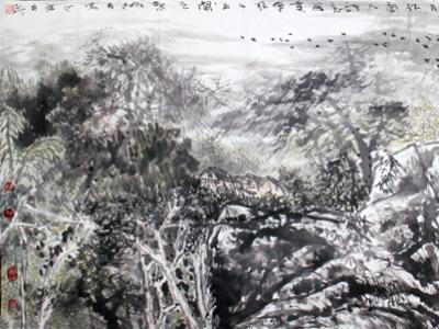 墨色典雅繪山水——楊鴻林作品欣賞