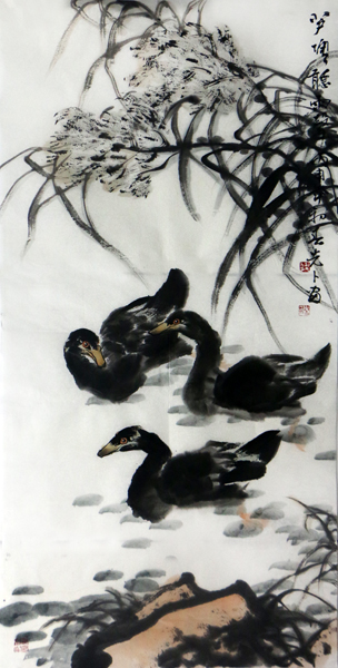 國畫家邵先卜花鳥佳作欣賞