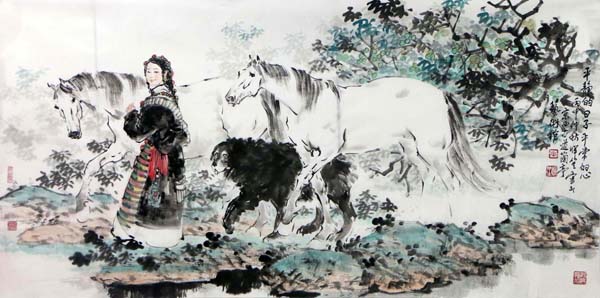 南惲笙《平靜的日子》入拍成功書畫網（微）拍七十一期拍