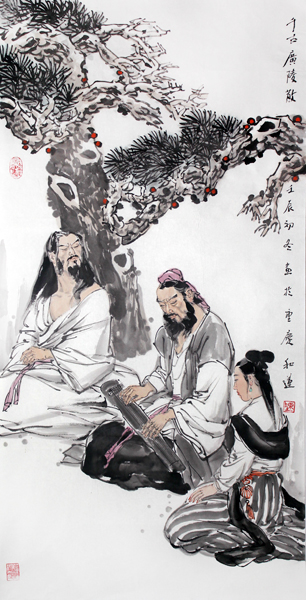 陳和蓮人物畫作入拍成功書畫網(wǎng)（微）拍七十三期拍賣
