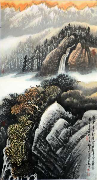 陳天鈾山水畫作入拍成功書畫網（微）拍七十七期拍賣