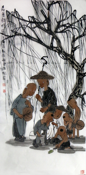 周矩敏人物畫入展“臥游八荒山岳 暢神筆墨丹青——館藏