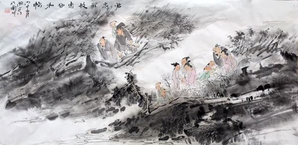 顧平人物作品入拍成功書畫網（微）拍七十九期拍賣