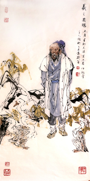 于志學(xué)人物畫作入拍成功書畫網(wǎng)（微）拍八十期拍賣