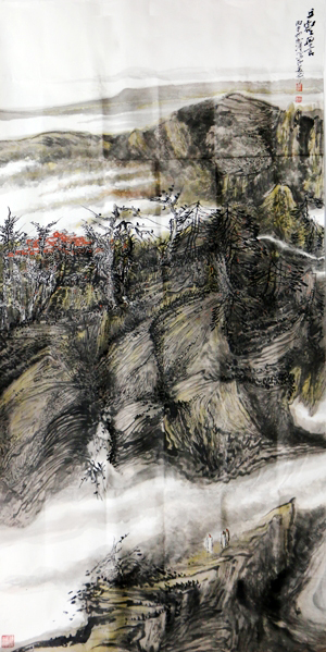 高雪濤山水畫作入拍成功書畫網（微）拍八十二期拍賣