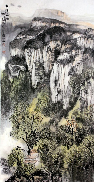 鑒長春山水畫作入拍成功書畫網（微）拍第八十五期拍賣