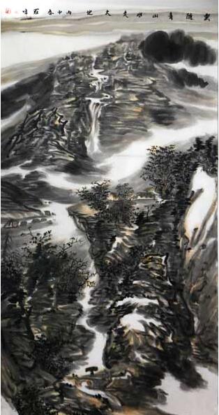 成功書畫網（微）拍第八十八期——羅煒山水畫《云隨青山