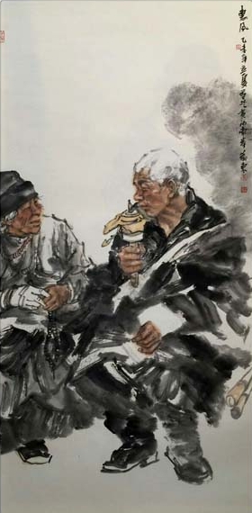 巫衛東人物畫《惠風》入拍成功書畫網（微）拍第五十八期