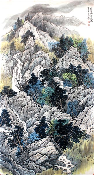 徐良發山水入成功書畫網（微）拍第五十八期