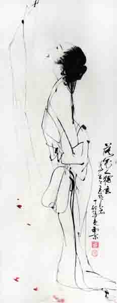 陜西美協(xié)主席王西京畫作《花落人獨(dú)立》亮相成功美術(shù)館入