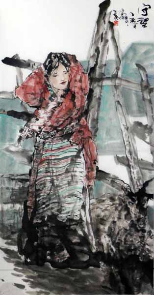 李清明《守望》入拍成功書畫網(wǎng)（微）拍第五十九期拍賣