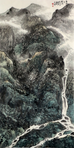 張馨月山水畫首次上拍成功書畫網（微）拍