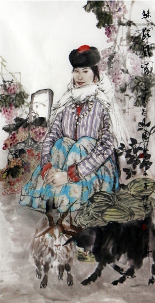 安奇人物畫作《絲路風情》入成功網（微）拍六十期