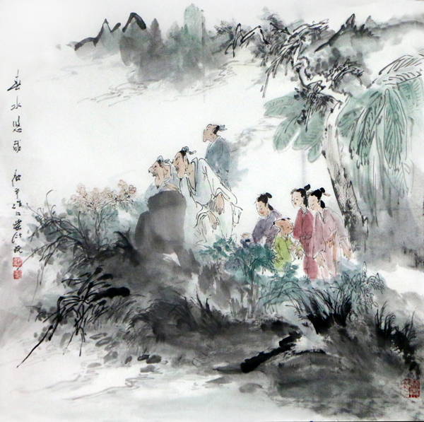 顧平人物畫入展‘一帶一路’名家書畫藝術精品聯展”
