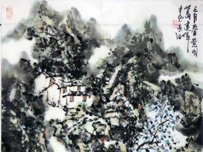 葛建偉山水畫參拍成功書畫網（微）拍第六十九期