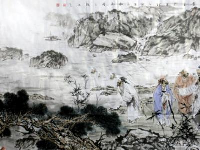 賀玉龍人物畫作入拍成功書畫網（微）拍七十一期拍賣