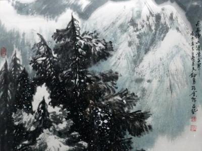 陳天鈾山水畫作入拍成功書畫網（微）拍七十二期拍賣