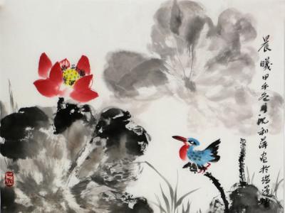 沈利萍花鳥畫作入成功書畫網（微）拍第七十二期拍賣