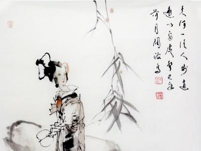 王闊海人物畫作入拍成功書畫網（微）拍七十四期拍賣
