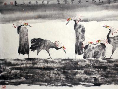 吳田玉花鳥畫參拍成功書畫網（微）拍第七十四期拍賣