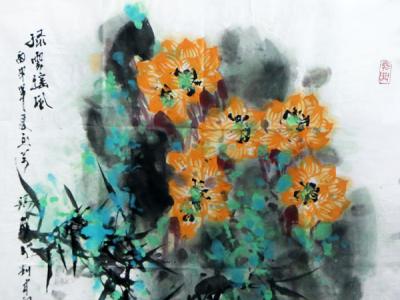 張萬琪花鳥佳作在上拍成功書畫網（微）拍第七十五期拍賣