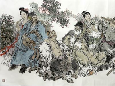 駱曉萌人物畫作入“春風十里· 翰墨丹青”丁酉春季書畫
