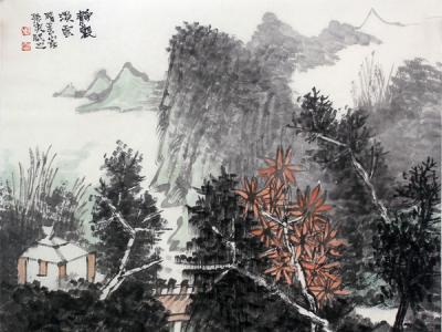 孫奕山水作品入拍成功書畫網（微）拍七十六期拍賣