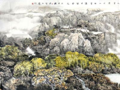 張連貴山水畫作入拍成功書畫網（微）拍七十六期拍賣