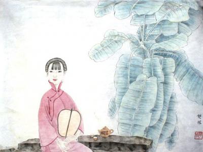 王雙鳳工筆人物上拍成功書畫網（微）拍第七十七期拍賣