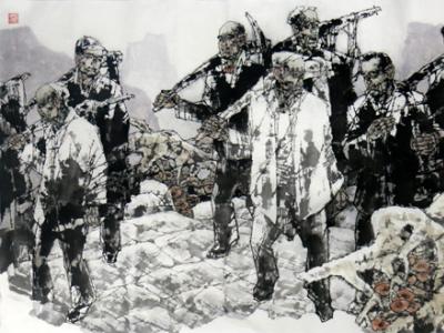 抽象筆墨塑寫太行鄉情——閻真人物畫作即日在“2018年北京國際會展中心成功美術館名家精品展”與廣大藏友見面
