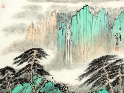 李暉山水作品入拍成功書(shū)畫(huà)網(wǎng)（微）拍七十八期拍賣(mài)