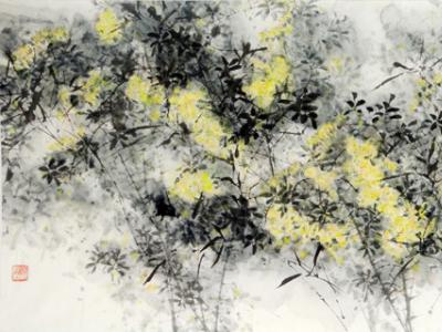 張萬琪花鳥作品入拍成功書畫網（微）拍七十九期拍賣