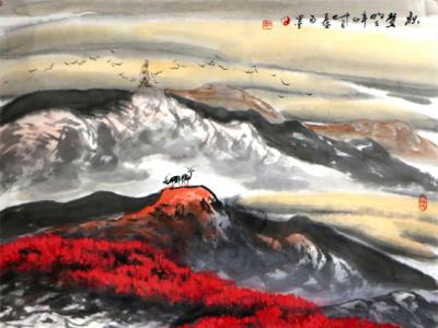 白墨畫作入“臥游八荒山岳 暢神筆墨丹青”——丁酉山水